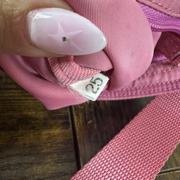Prada Crossbody Bag Womens Small Pink Nylon Leather Adjustable Strap Italy - Picture 5 of 16